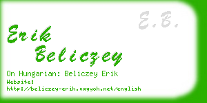 erik beliczey business card